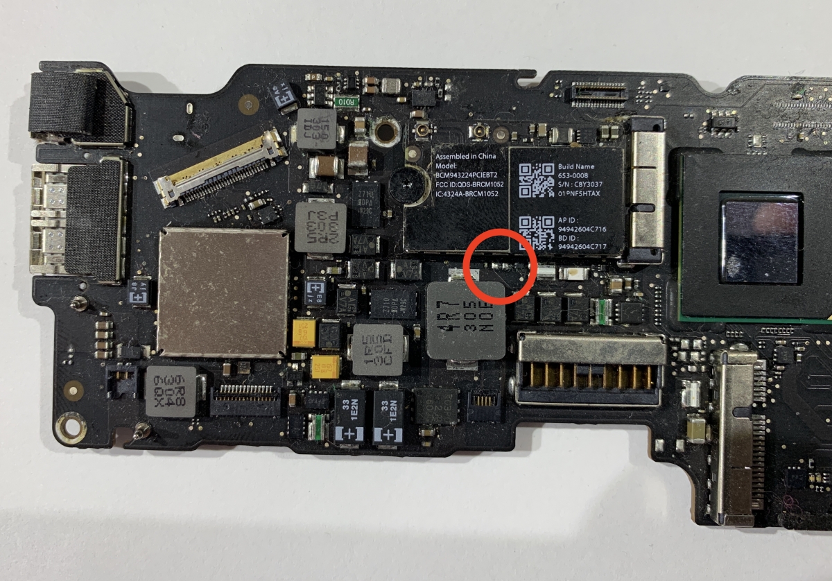 MacBook Air 11", A1465, Mid 2012, MD223LL/A, MD845LL/A, Board#820-3208-A image #1