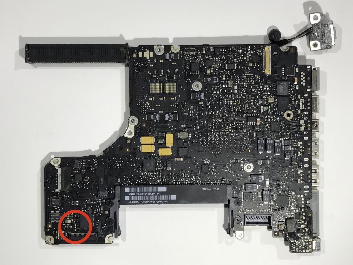 macbook pro 13 logic board power pads