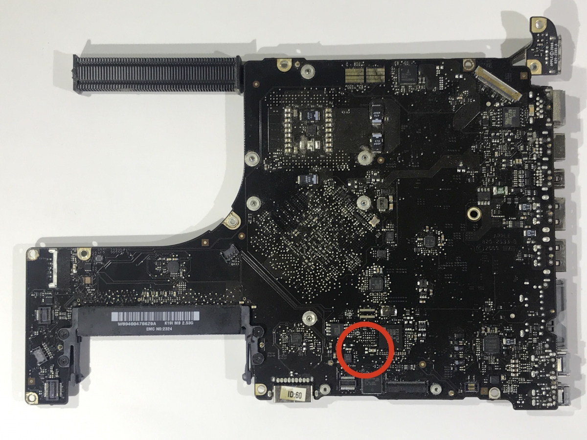 MacBook Pro 15", A1286, Mid 2009 (single fan), MC118LL/A, Board#820-2533-A, 820-2533-B