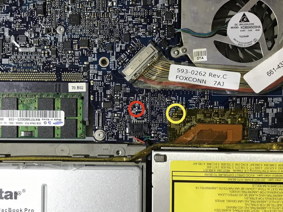 MacBook Pro 17", A1229, Mid/Late 2007, MA897LL/A, Board#820-2132-A image #1