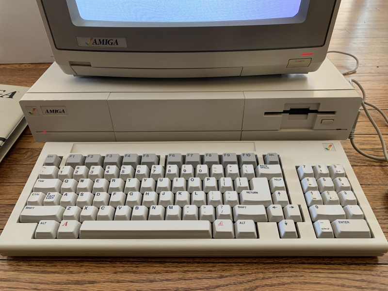 Early Commodore Amiga 1000 and Monitor With Original Boxes and Materials! Excellent Shape! image #1